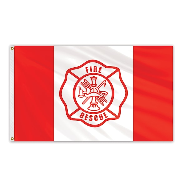 Fire Rescue Outdoor Nylon Flag 3'x5'